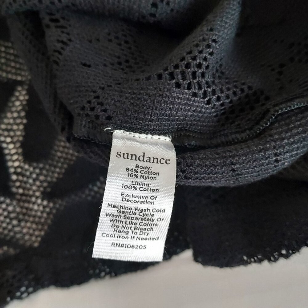 Sundance Dorina Black Lace Mock Neck Blouse Size Lg Size Lg - Picture 10 of 11